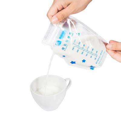 Wholesales safe customized disposable 200ml 250ml 8 oz sterile breast milk freezer storage bag