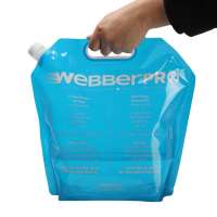 Custom printed 5 liter plastic folding water storage bag with spout