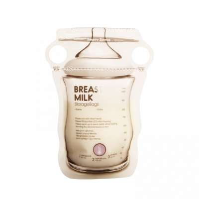 Bpa bps free 200ml natural mom breast milk storage bags with temperature sensor